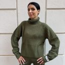Hinnominate - Maglia a coste dolcevita - HMABW03187 - Oliva