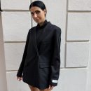 Hinnominate - Blazer doppiopetto regular in frescolana - HMABW03214 - Nero