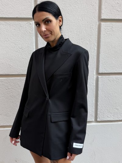 Hinnominate - Blazer doppiopetto regular in frescolana - HMABW03214 - Nero