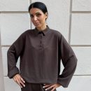 Hinnominate - Maglia a polo in viscosa - HMABW03139 - Caffè
