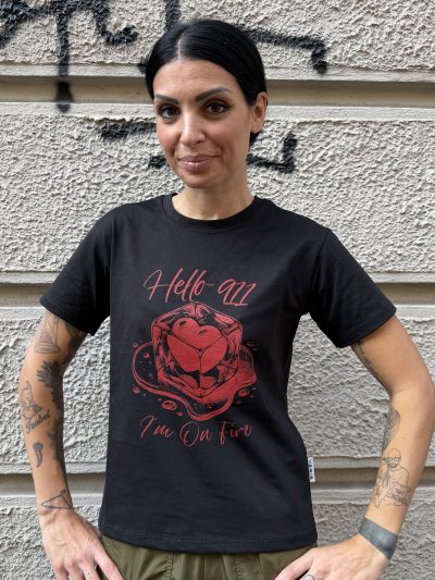 Berna - T-shirt stampa "Hello 911" - W 264150-1 - Nero