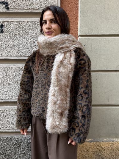 Gio Cellini - Sciarpa in ecopelliccia - EP064 - Beige
