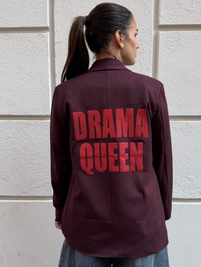 WONDERLAND - Blazer oversize custom drama queen - Vino