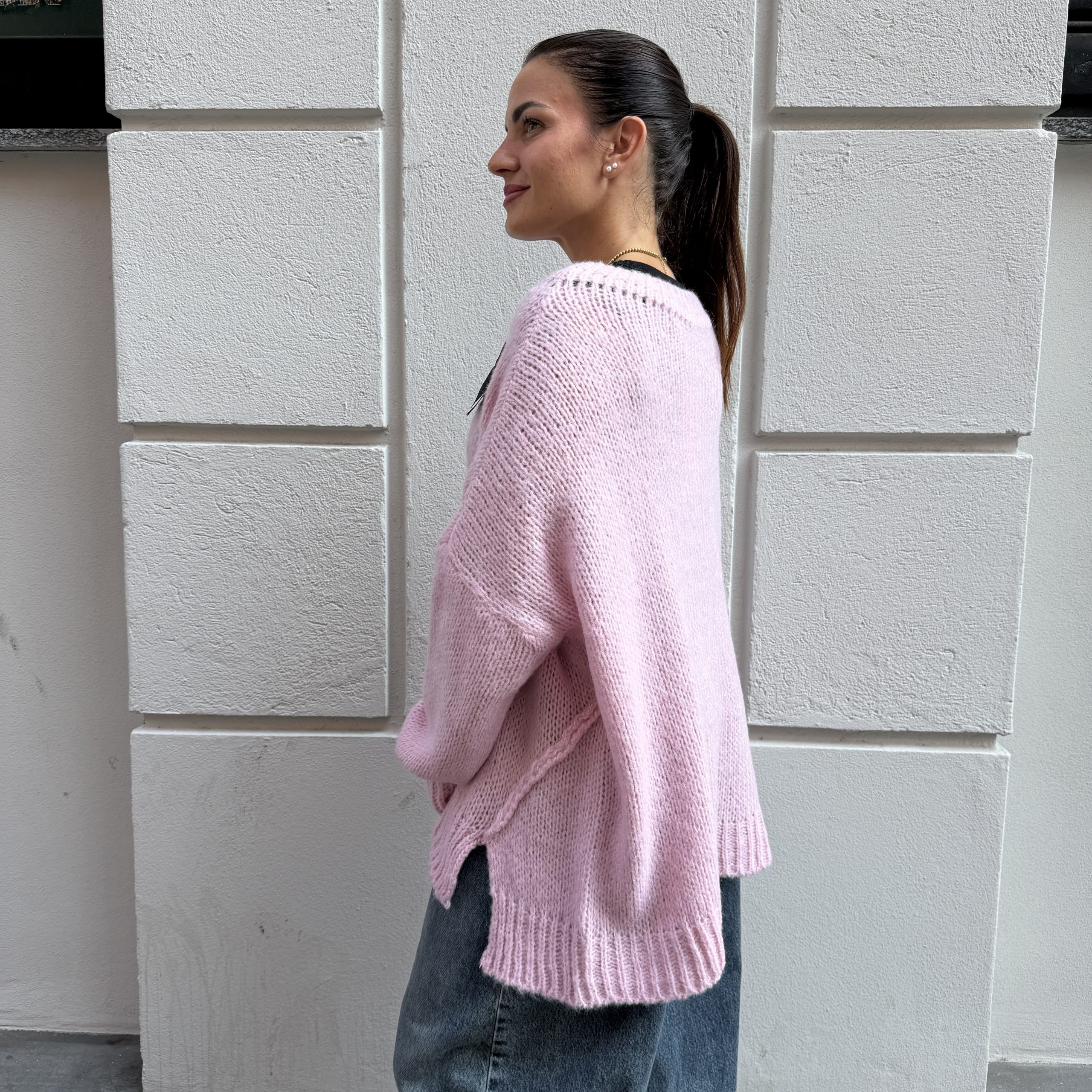 WONDERLAND - Pull oversize fiocchi - Rosa - immagine 2