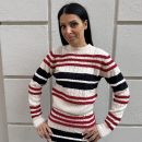 Gaelle Paris - Pullover con motivo a treccia e pendaglio sul retro - GAABW11437 - Crema