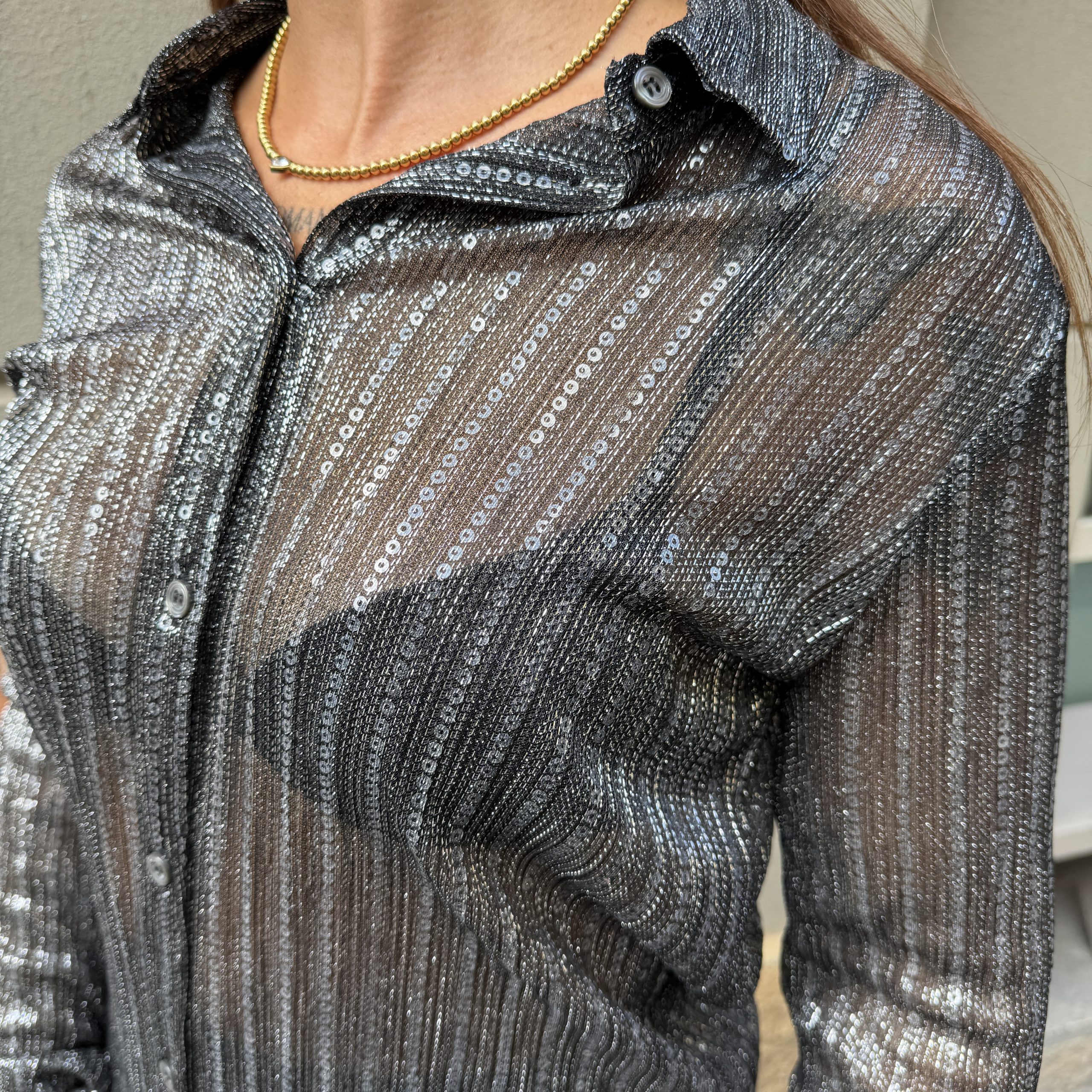 Gaelle Paris - Camicia regular - GAABW11242 - Nero-Argento - immagine 3