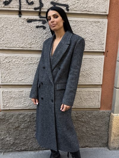 Gaelle Paris - Cappotto doppiopetto lungo - GAABW11010 - Nero
