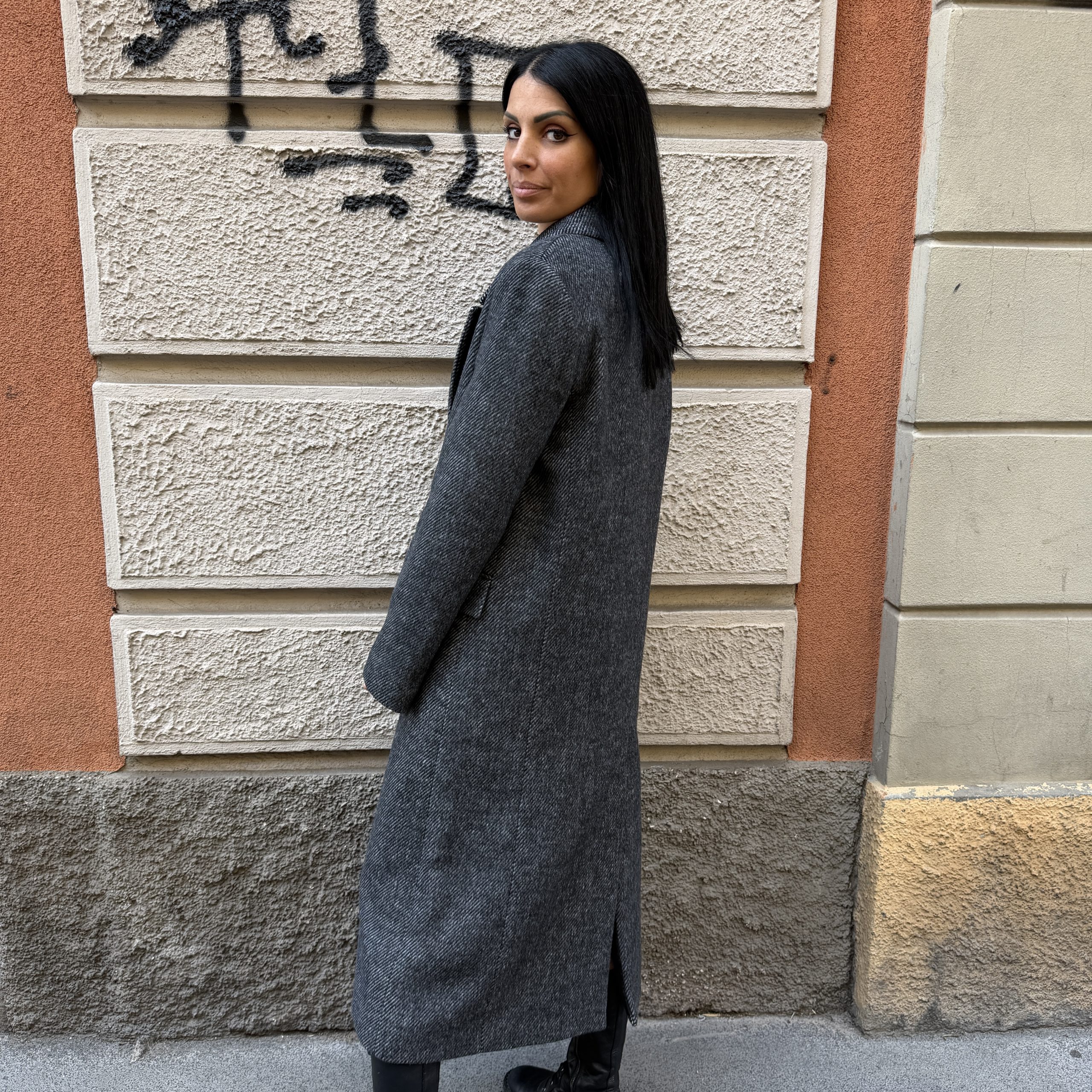 Gaelle Paris - Cappotto doppiopetto lungo - GAABW11010 - Nero - immagine 2