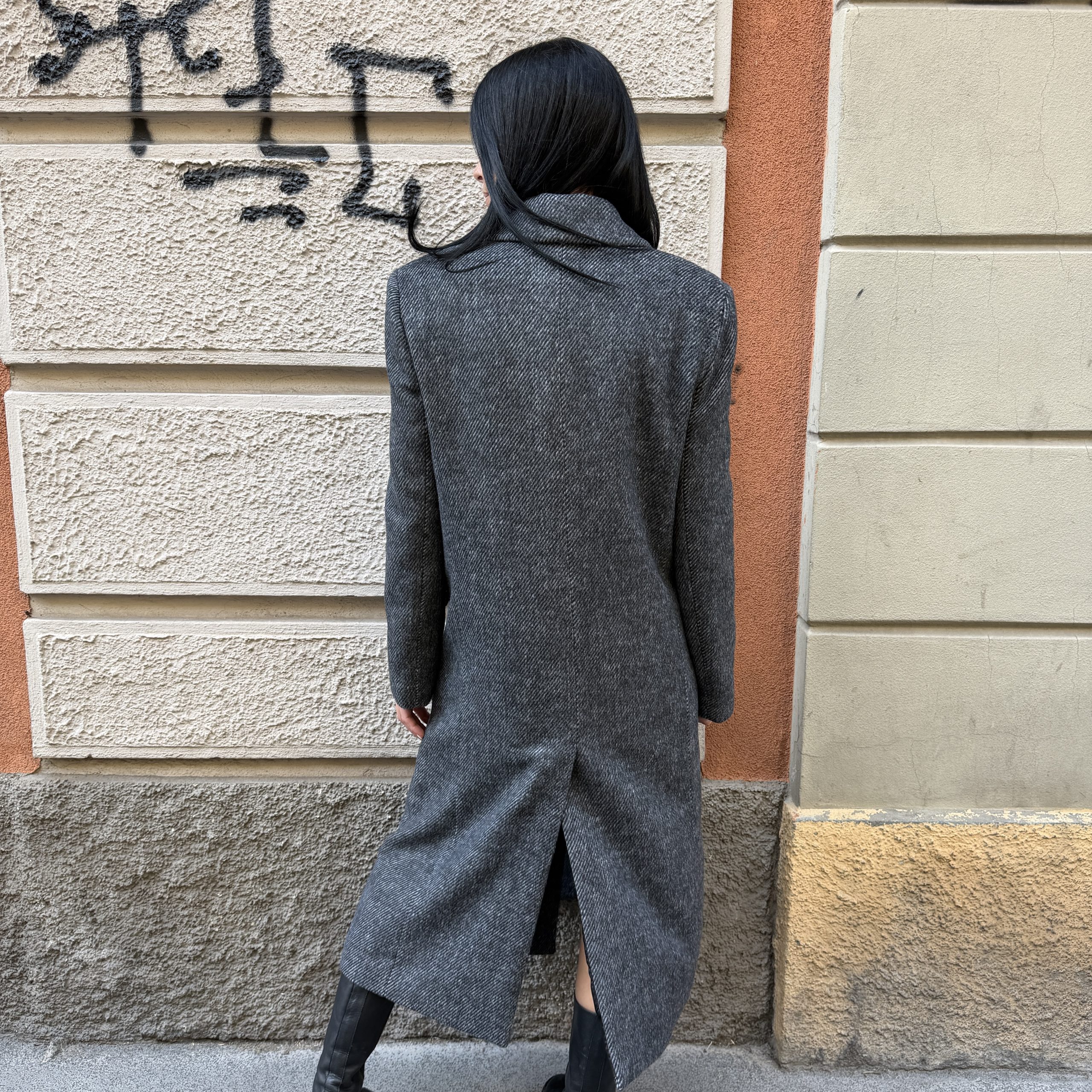 Gaelle Paris - Cappotto doppiopetto lungo - GAABW11010 - Nero - immagine 4