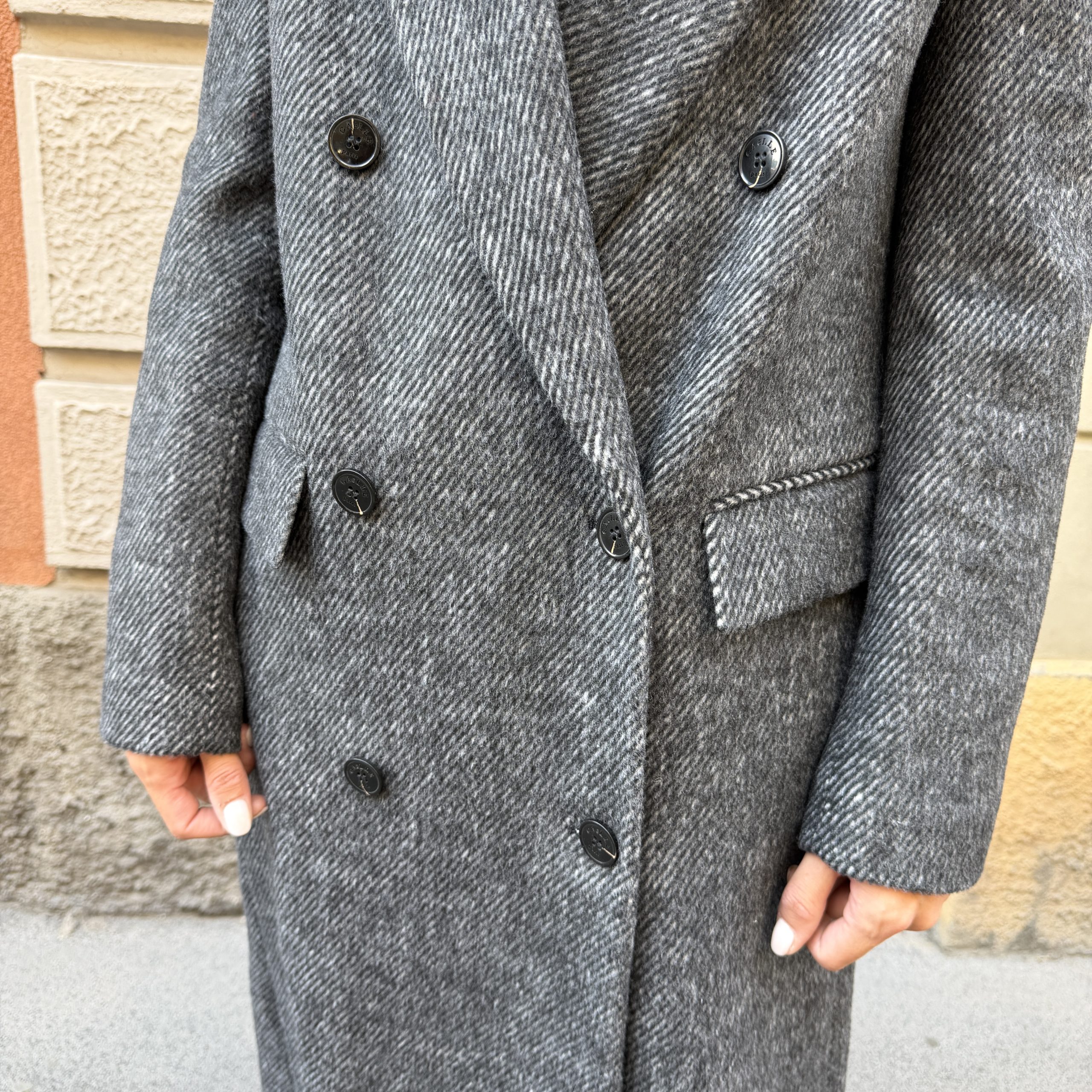 Gaelle Paris - Cappotto doppiopetto lungo - GAABW11010 - Nero - immagine 5
