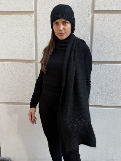 Gaelle Paris - Sciarpa banda logo ricamo - GAACW03372 - Nero