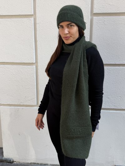 Gaelle Paris - Sciarpa banda logo ricamo - GAACW03372 - Verde bosco
