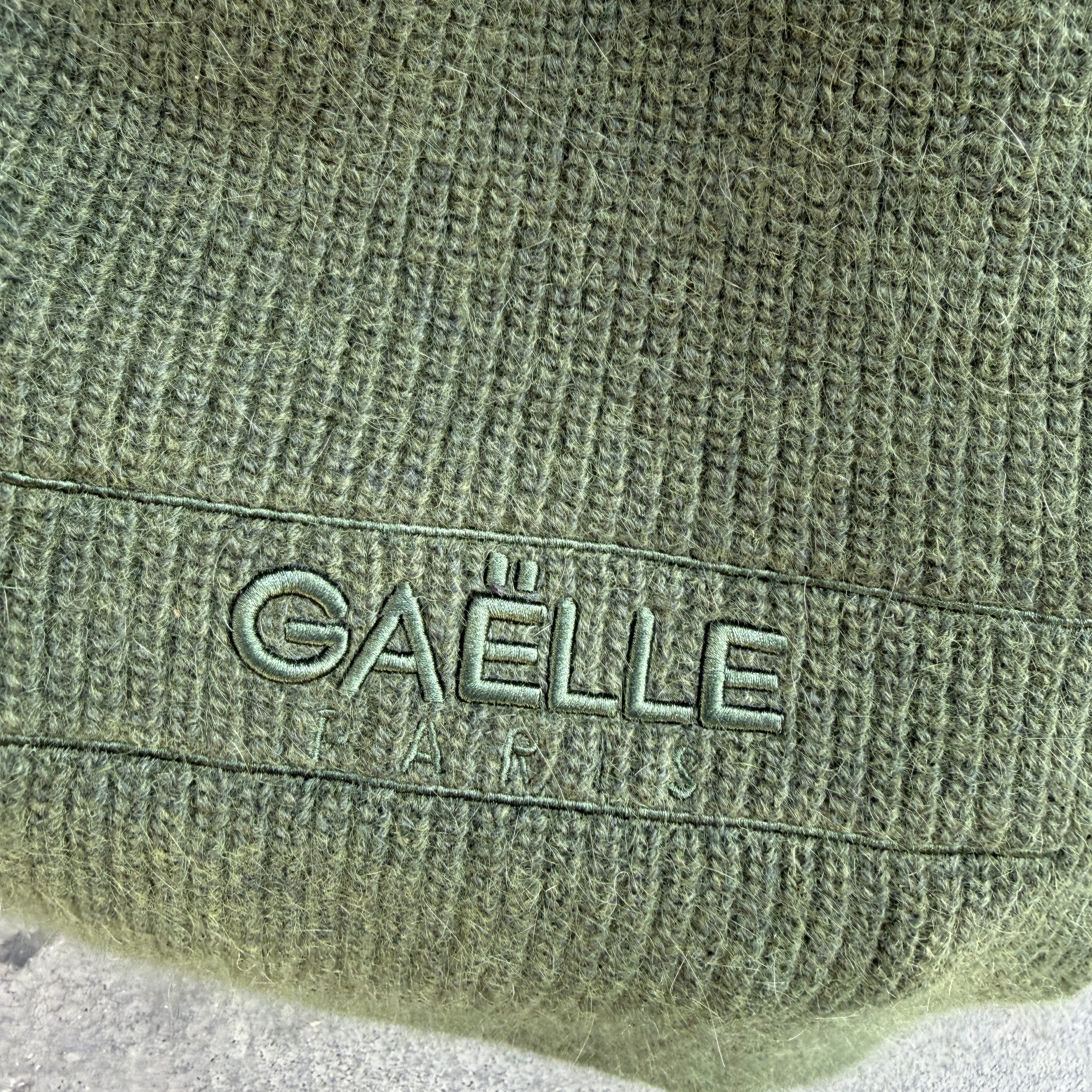 Gaelle Paris - Sciarpa banda logo ricamo - GAACW03372 - Verde bosco - immagine 2