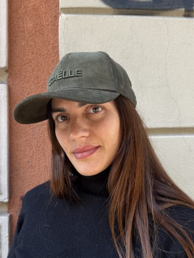Gaelle Paris - Baseball velluto logo ricamo - GAACW03373 - Verde bosco
