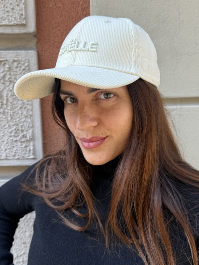 Gaelle Paris - Baseball velluto logo ricamo - GAACW03373 - Crema