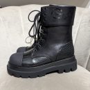 Gaelle Paris - Boots allacciato con logo stampato e inserti cocco - GACAW01831 - Nero