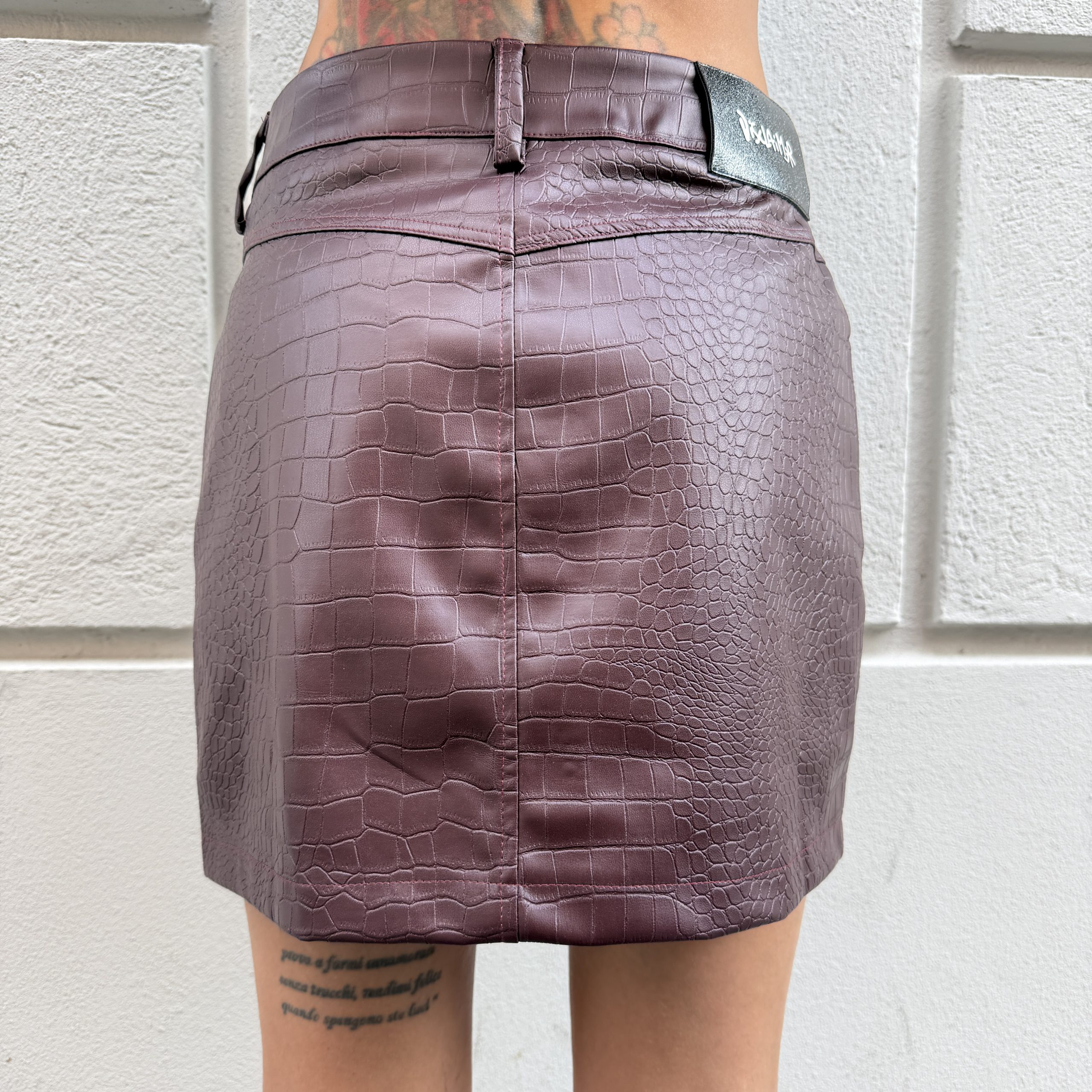 Disclaimer - Gonna donna in ecopelle - 26IDS55942 - Bordeaux - immagine 3