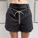Gaelle Paris - Short con cinturino - GAABW11056 - Nero