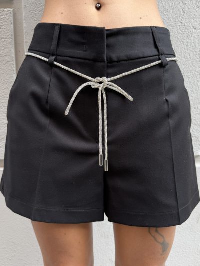 Gaelle Paris - Short con cinturino - GAABW11056 - Nero