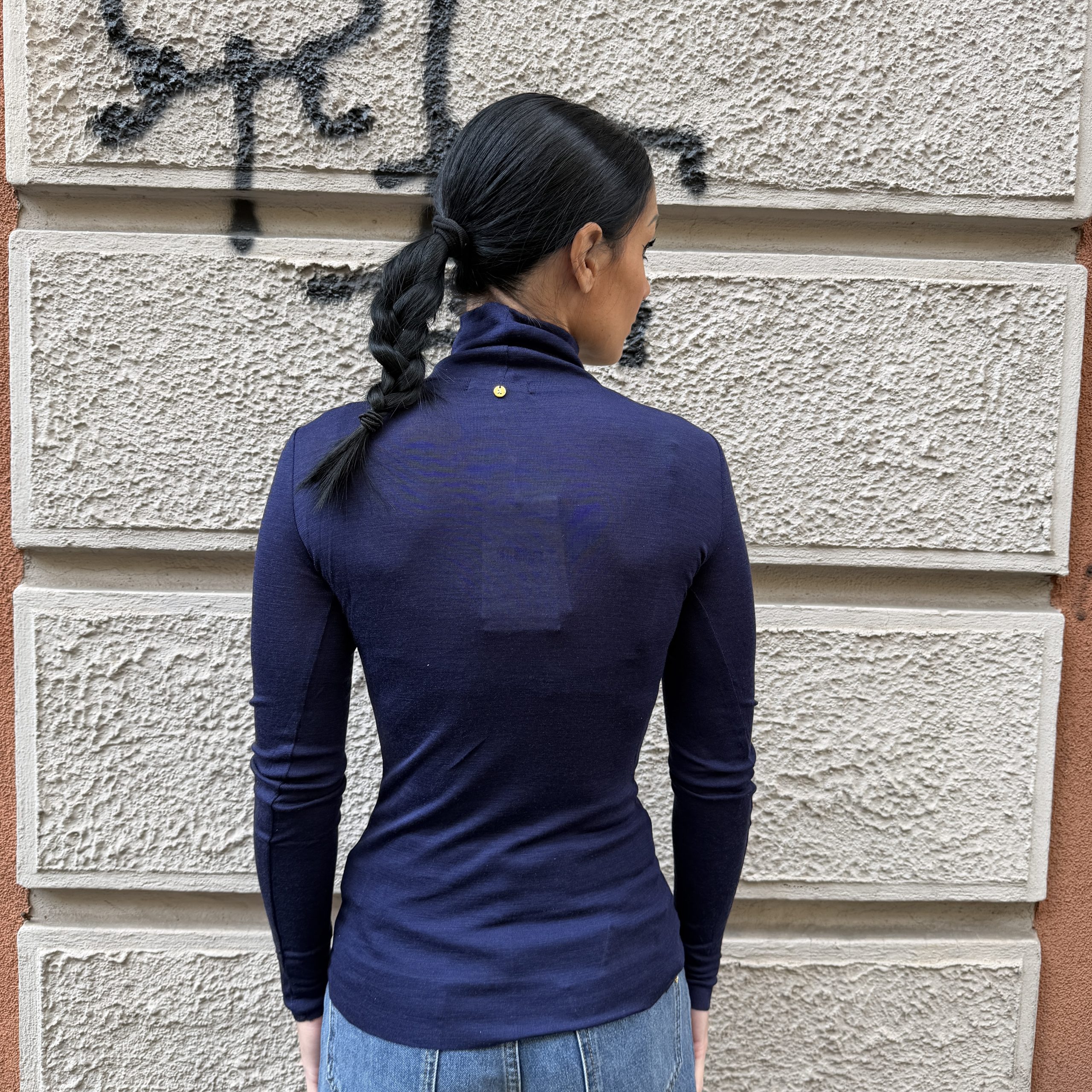 GL for Her - Dolcevita in lana - GLD218RX - Navy - immagine 3