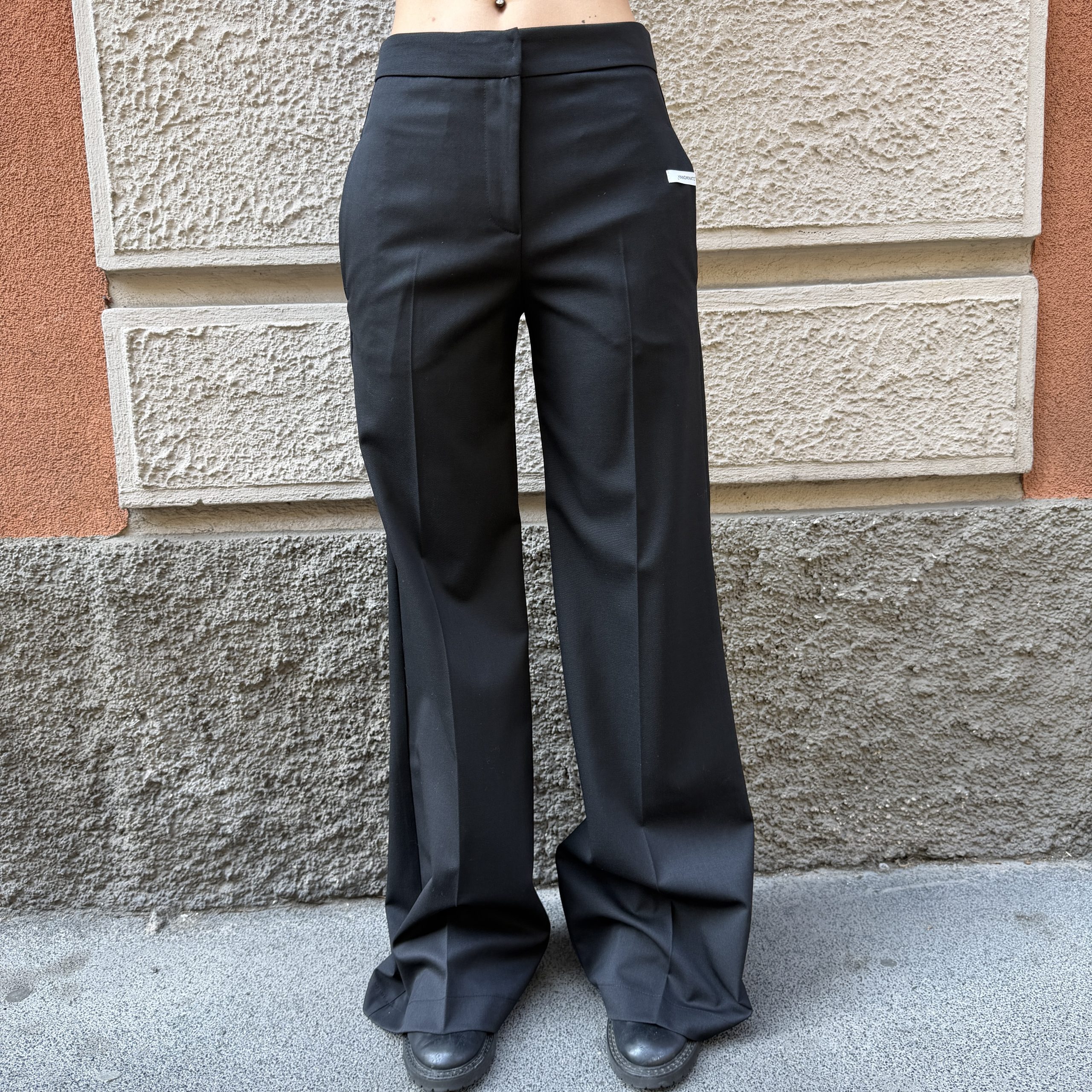 Hinnominate - Pantalone flare in frescolana - HMABW03216 - Nero