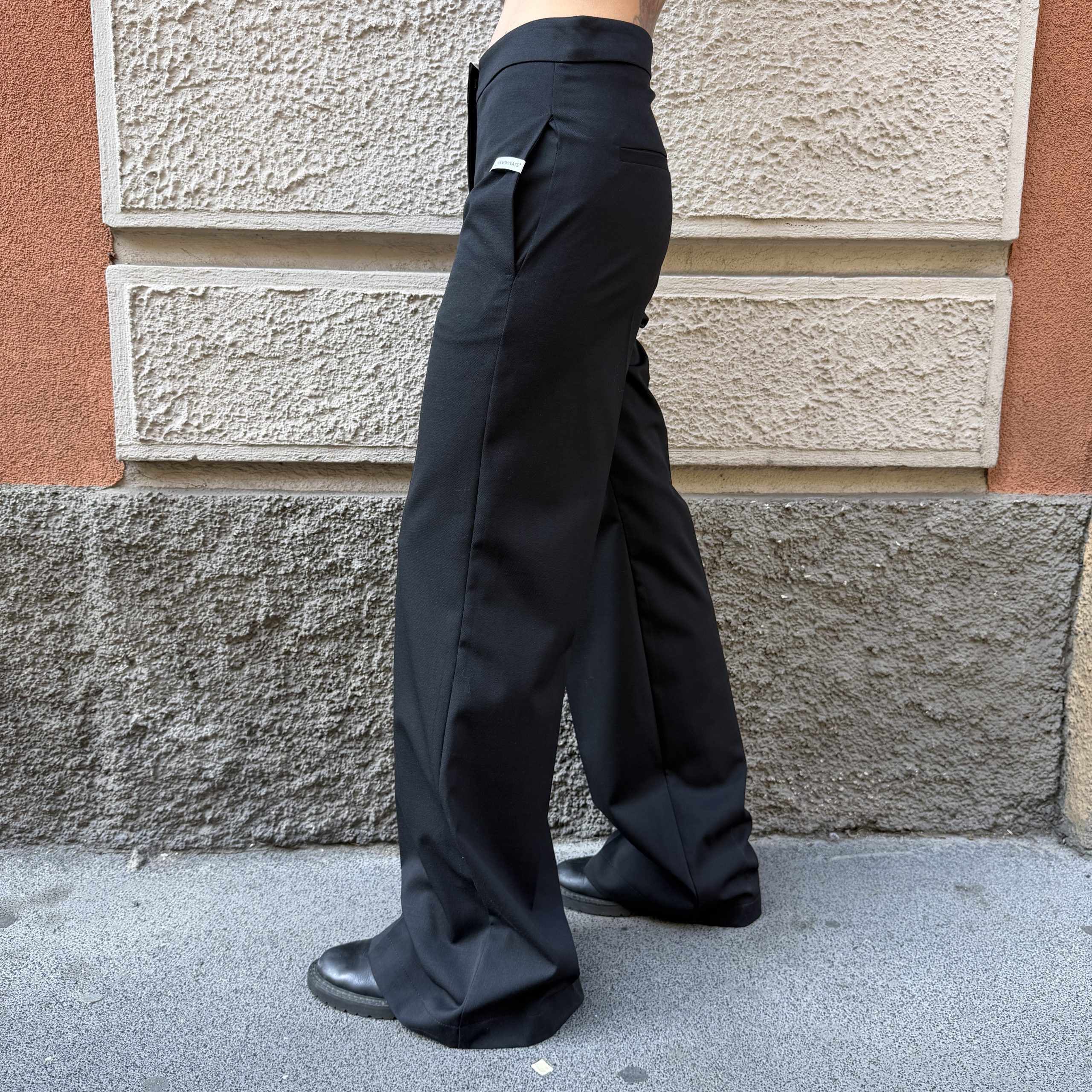 Hinnominate - Pantalone flare in frescolana - HMABW03216 - Nero - immagine 2