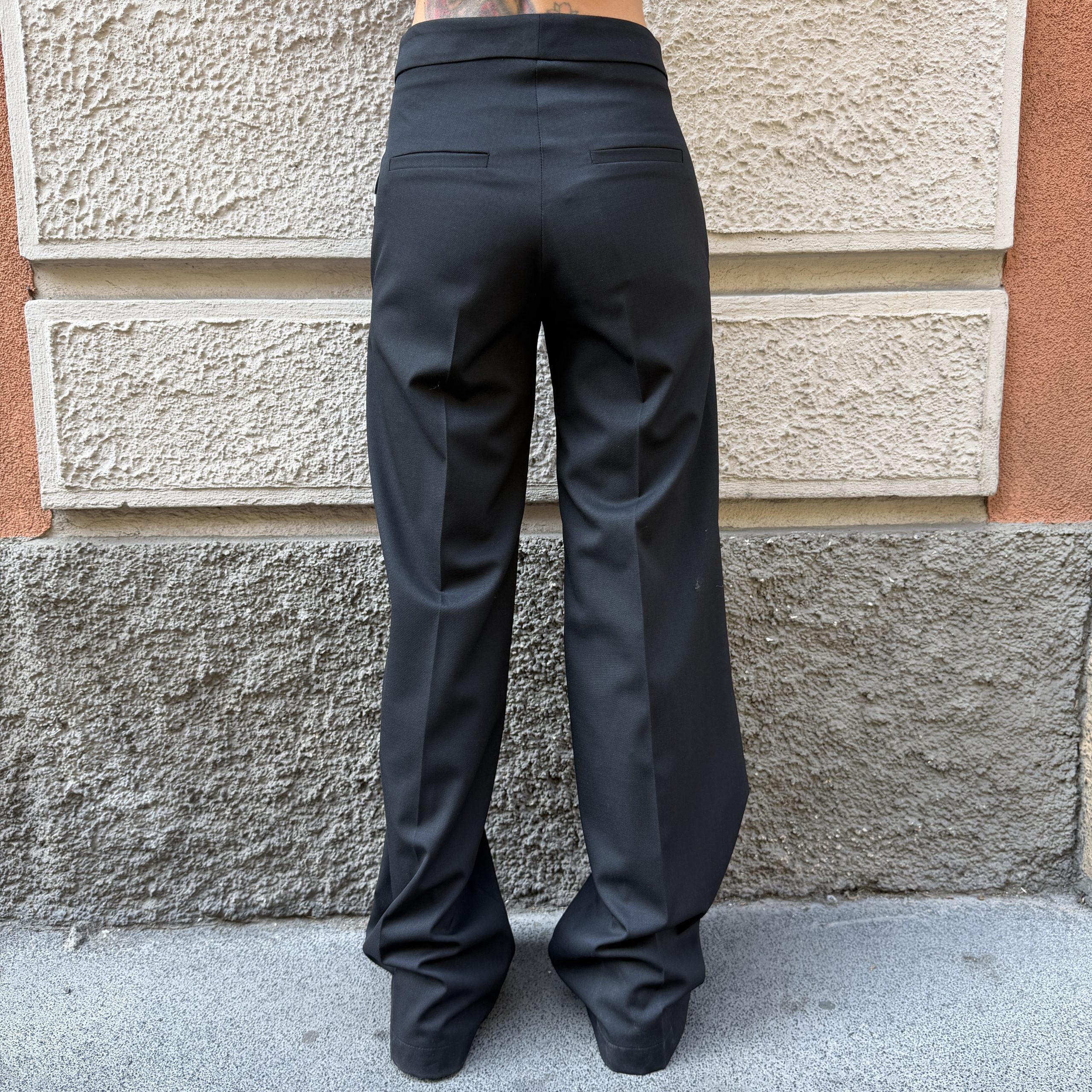 Hinnominate - Pantalone flare in frescolana - HMABW03216 - Nero - immagine 3