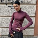 Kostumn1 - Lupetto in maglia con ricamo - KE2667 - Bordeaux