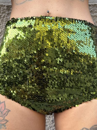 Kostumn1 - Mini short in paillettes - KE2655 - Oliva