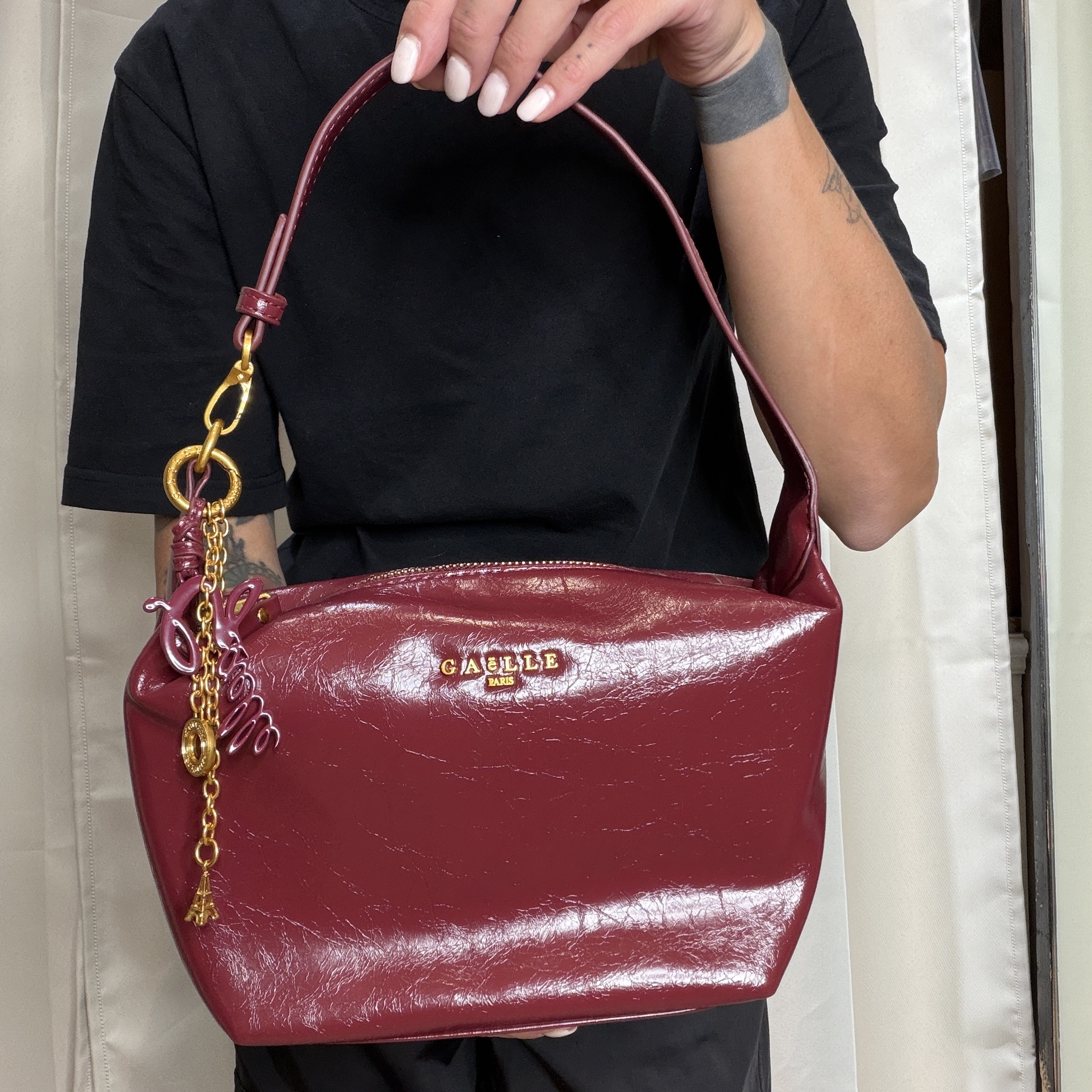 Gaelle Paris - Mini hand bag maxi flag - GAACW03286 - Vino