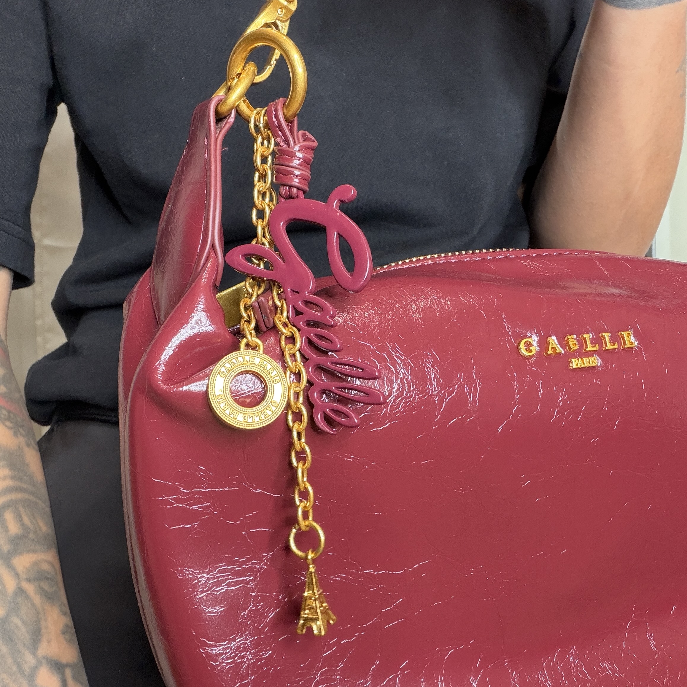 Gaelle Paris - Mini hand bag maxi flag - GAACW03286 - Vino - immagine 2