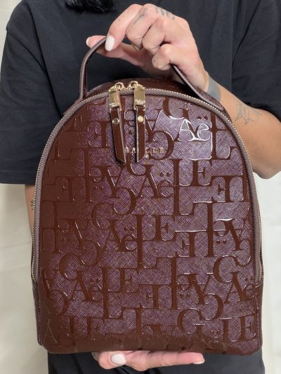 Gaelle Paris - Regular back pack allover lettering - GAACW03276 - Testa di moro