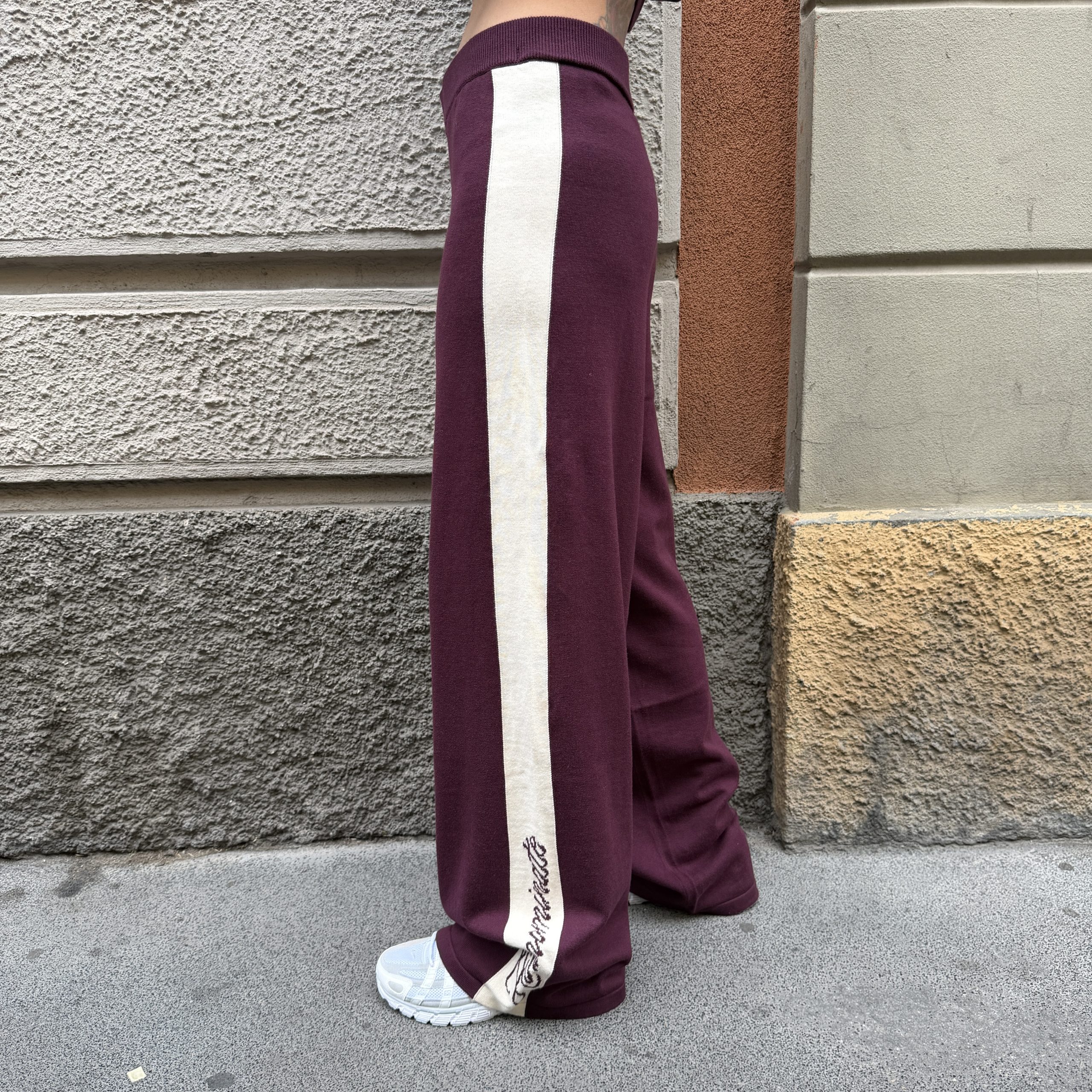 Hinnominate - Pantalone a palazzo in maglia - HMABW03021 - Bordeaux