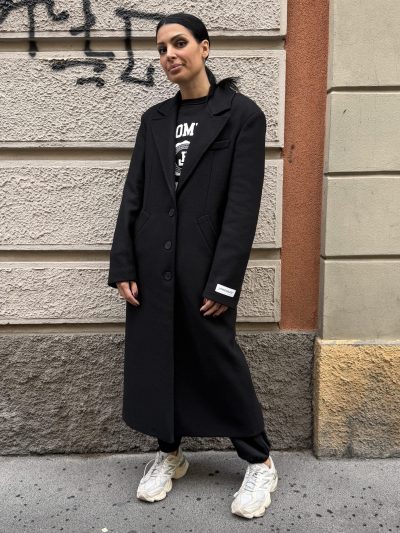 Hinnominate - Cappotto lungo in panno - HMABW02999 - Nero