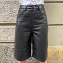 GL for Her - Bermuda in ecopelle con tasche - GLD7039PA - Nero