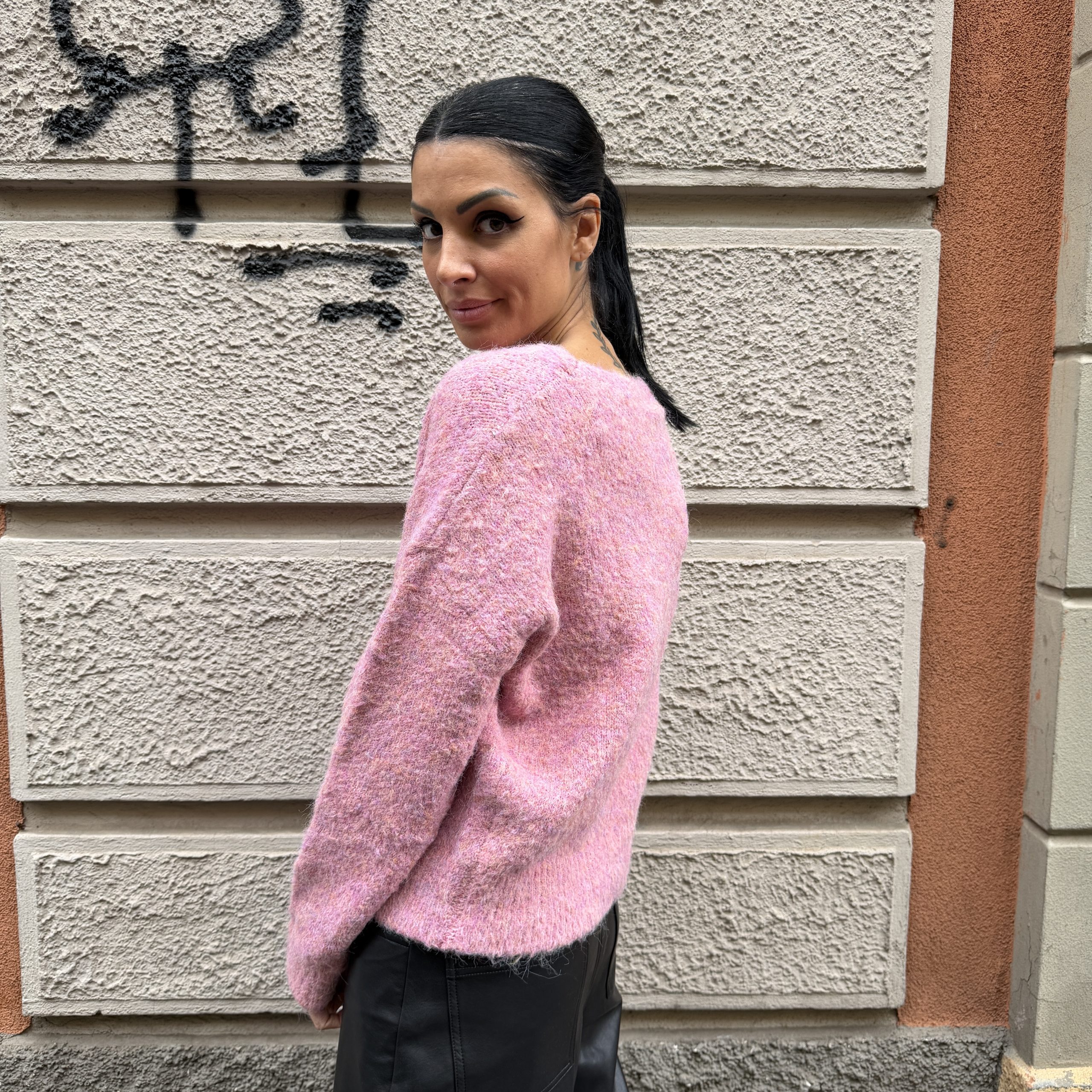 GL for Her - Maglione over girocollo - GLD3032H - Rosa - immagine 2