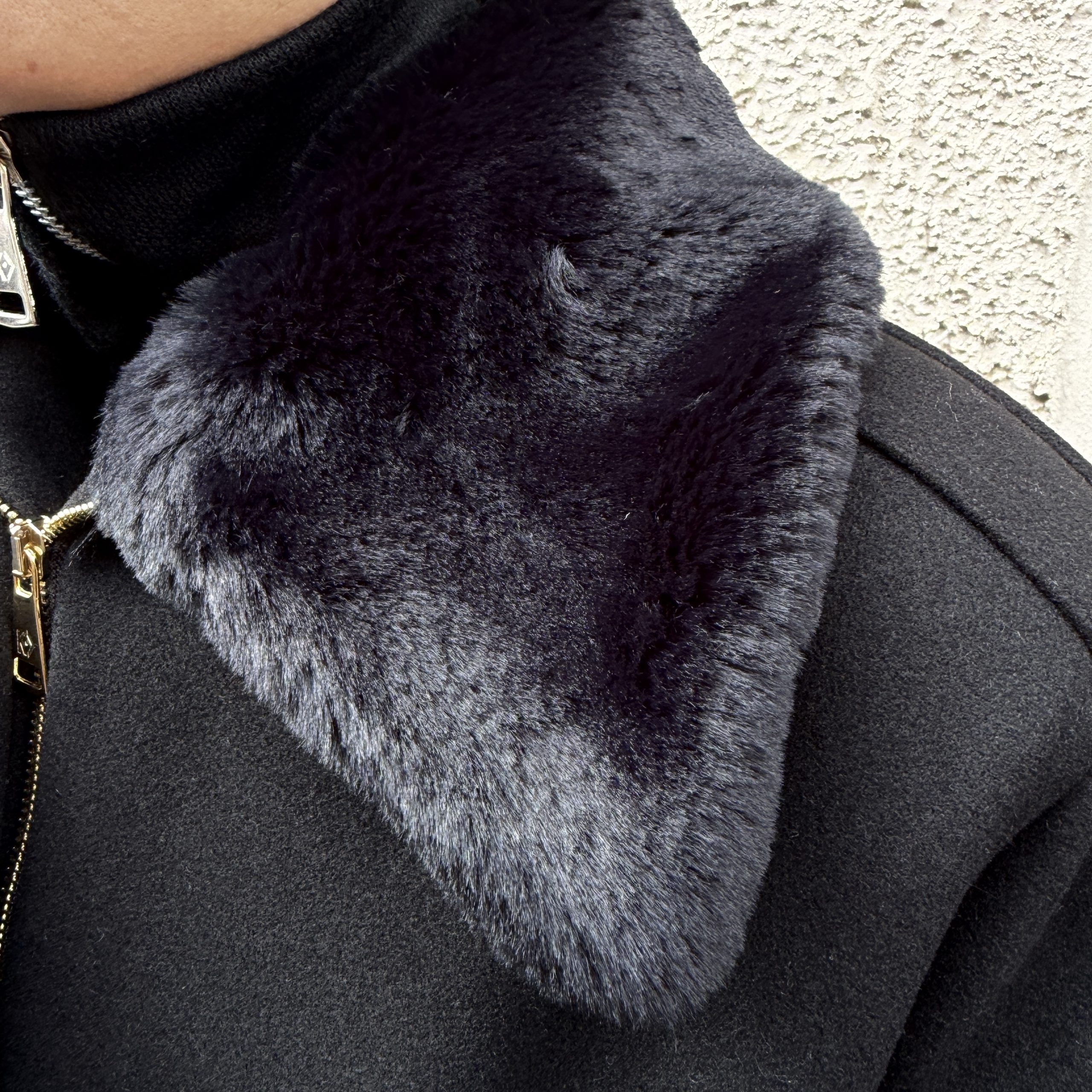 Kostumn1 - Bomber collo ecopelliccia - KE26102 - Nero - immagine 4