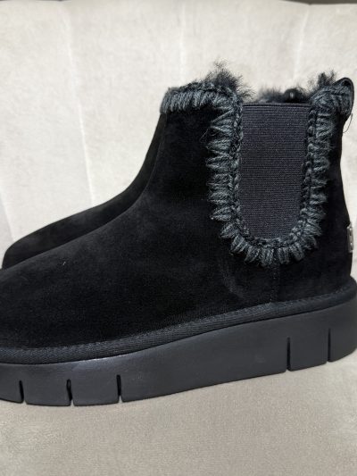 Mou - Bounce chelsea boot in suede - MU.FW531037A/BKBK - Black/black