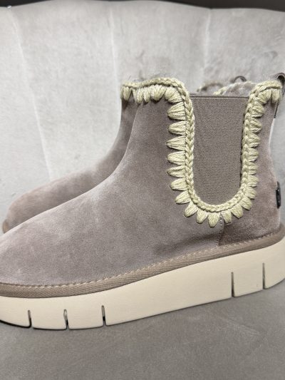 Mou - Bounce chelsea boot in suede - MU.FW531037A/ELGRY - Elephant grey