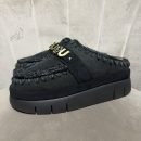 Mou - Bounce welt clog suede - MU.FW751001A/BKBK - Black/black