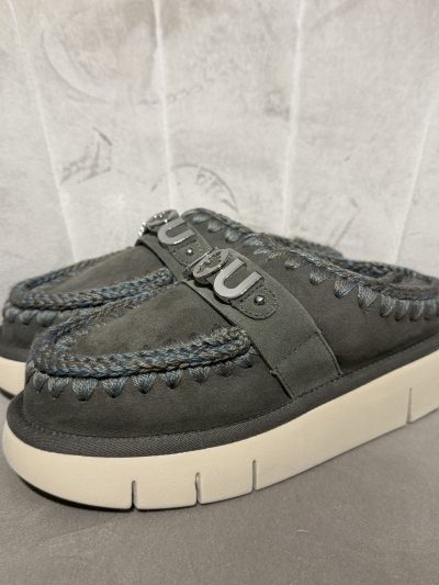 Mou - Bounce clog metal logo - MU.FW531001A/BKOL - Black olive