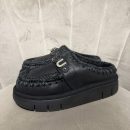 Mou - Bounce clog special leather - MU.FW531001B/CBKG - Cracked black/grey