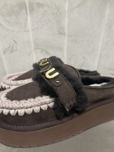 Mou - Platform clog  - letter logo - MU.FW681006A/MOCHA - Mocha