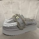 Mou - Platform clog  - letter logo - MU.FW681006A/NGRY - New grey