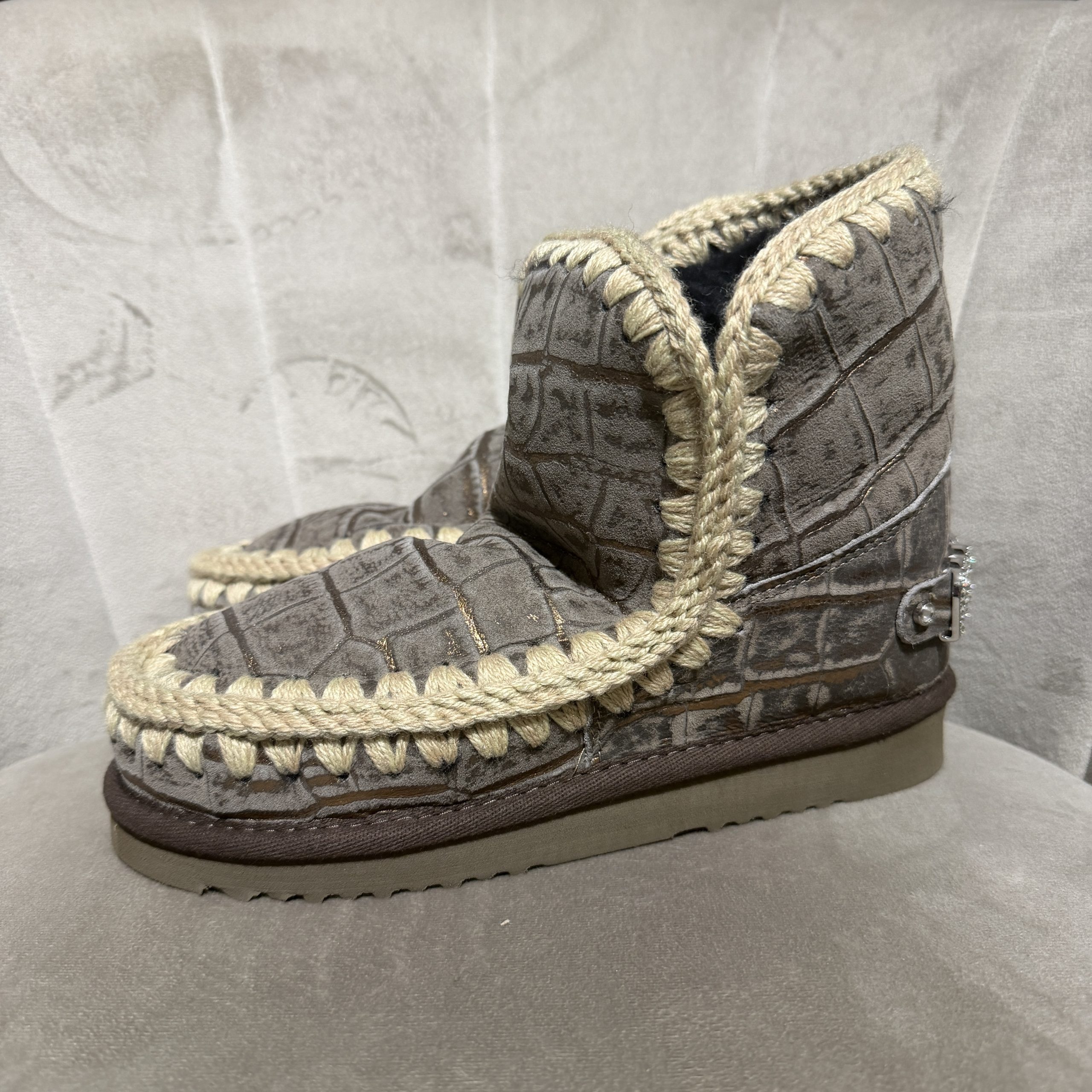 Mou - Eskimo 18 rhinestone logo - MU.FW101036C/CBRZ - Cocco bronze