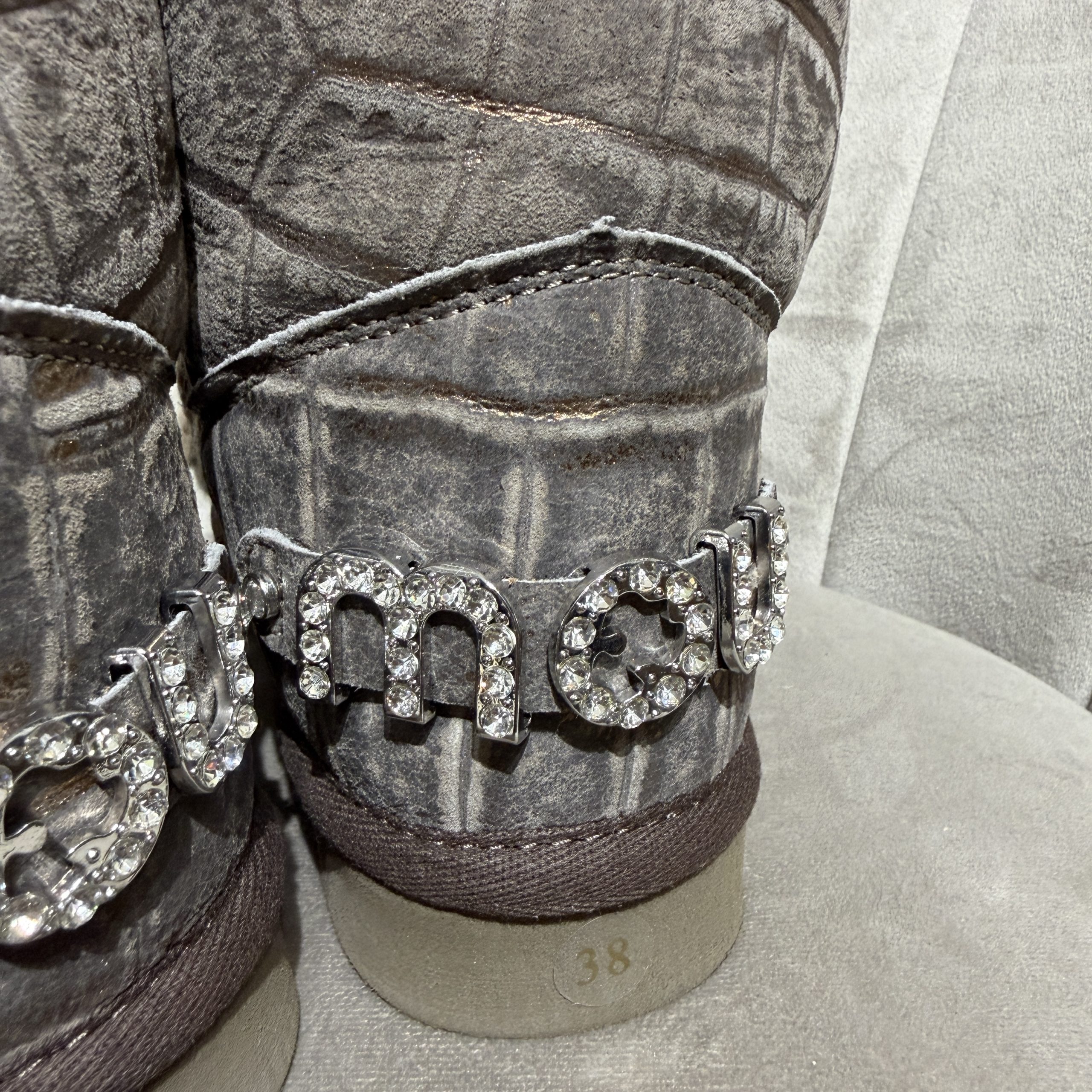 Mou - Eskimo 18 rhinestone logo - MU.FW101036C/CBRZ - Cocco bronze - immagine 4