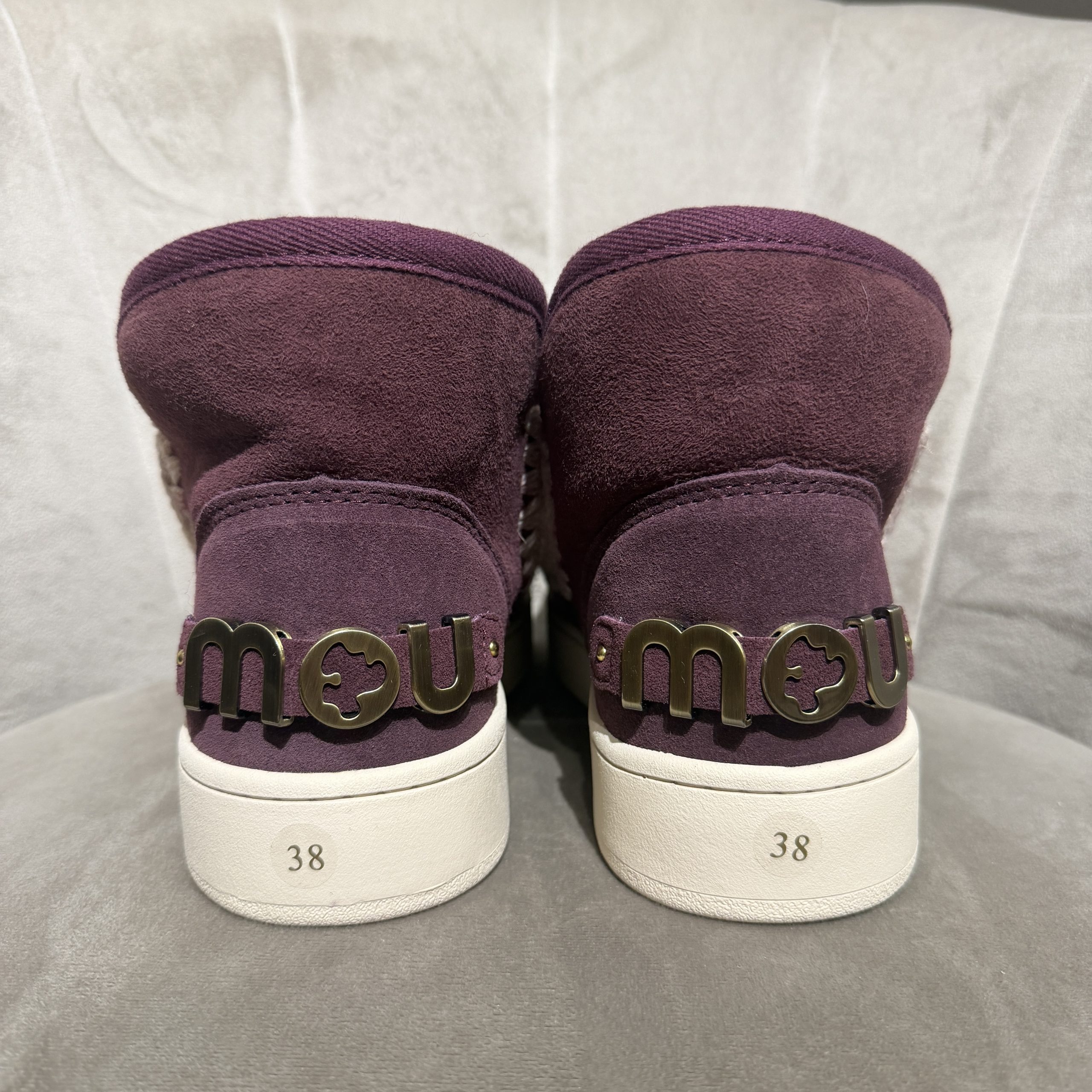 Mou - New eskimo sneaker suede - letter logo - MU.FW741001A/CAB - Cabernet - immagine 3