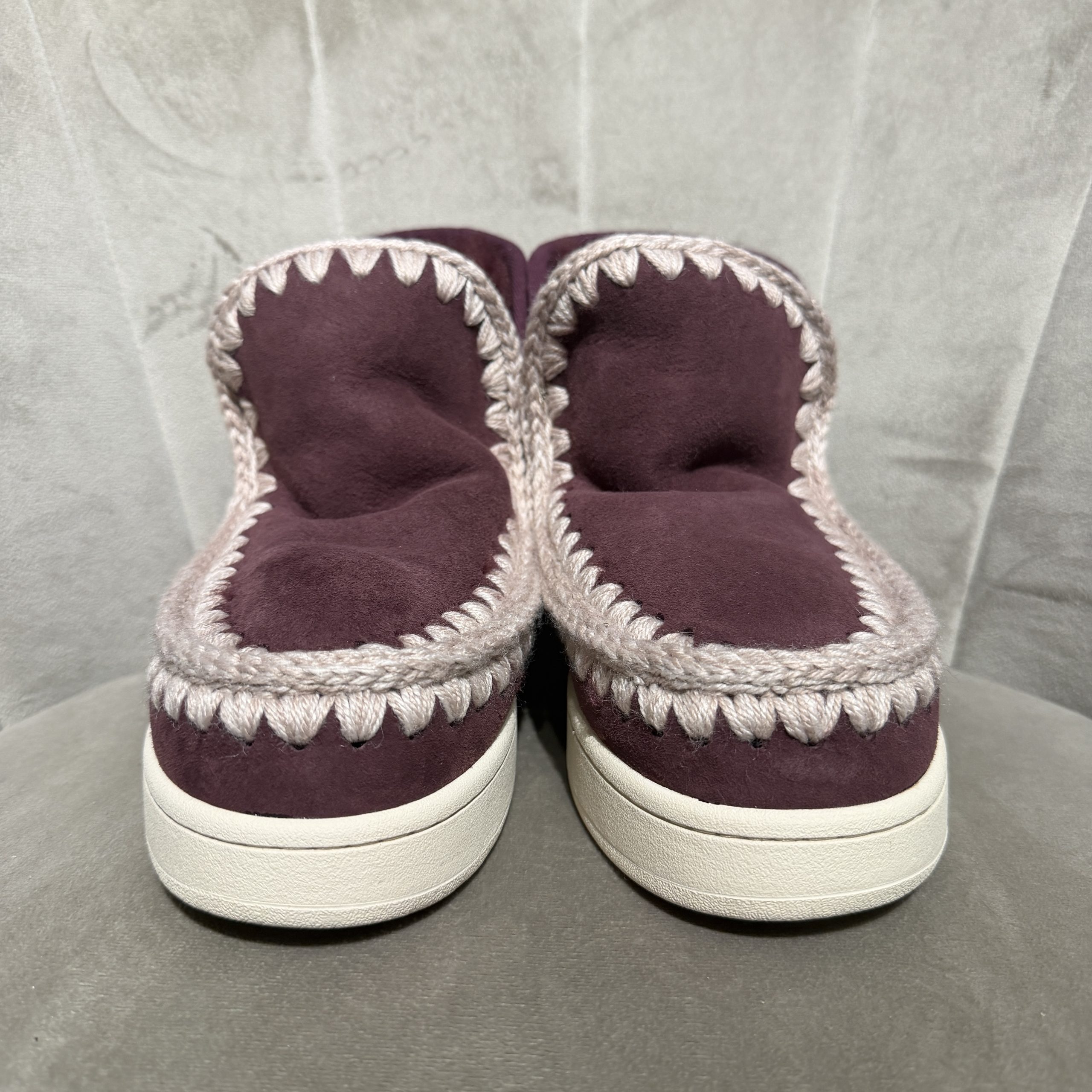 Mou - New eskimo sneaker suede - letter logo - MU.FW741001A/CAB - Cabernet - immagine 2