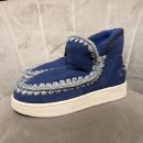 Mou - New eskimo sneaker suede - letter logo - MU.FW741001A/DPNAV - Deep navy