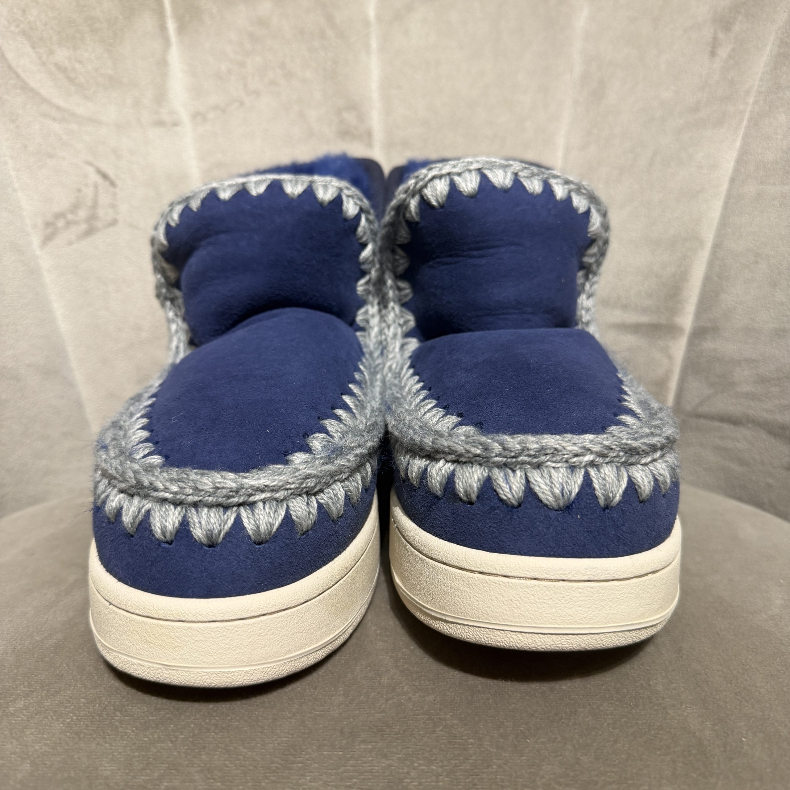 Mou - New eskimo sneaker suede - letter logo - MU.FW741001A/DPNAV - Deep navy - immagine 3